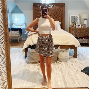 Zara | Snakeskin Print Skirt